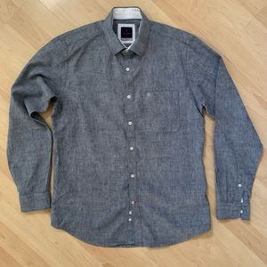 Paige Raymond long sleeve dark chambray shirt 40